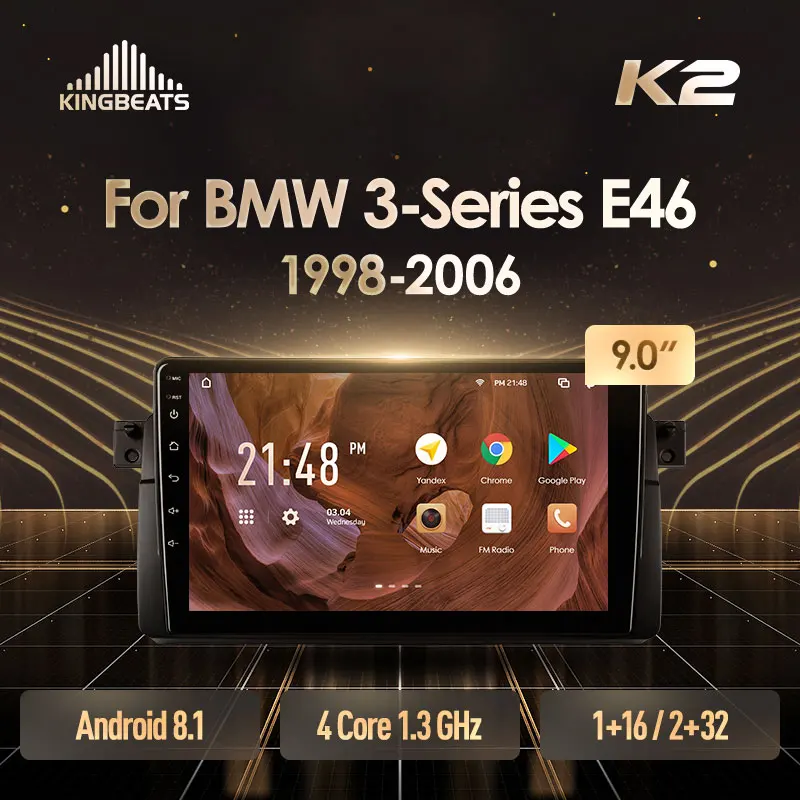 KingBeats штатное головное устройство For BMW 3-Series 3 Series E46 1998 - 2006 Android 8.1 автомагнитола на