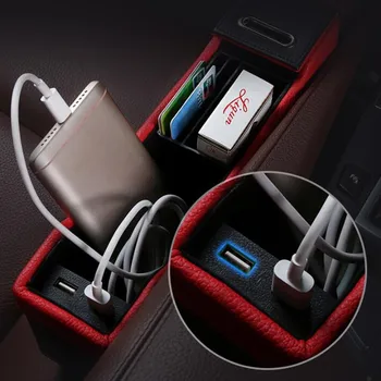 

2020 USB Car Organizer Auto Seat Crevice Storage Bag for Renault clio megane 2 3 duster renault Scenic Sandero Captur Twingo