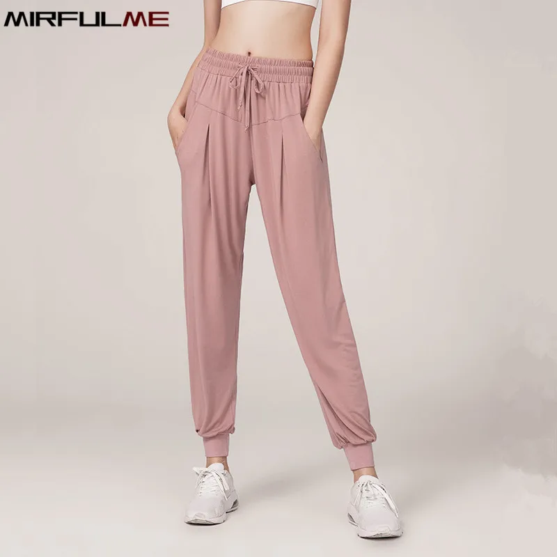 Summer Women Yoga Pants Quick Dry Sport Leggings Loose Thin Jogger Harem Pant Elastic Running Trouser Gym Fitness Bloomers Femme