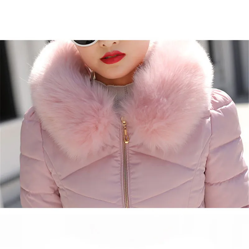 Зимнее женское пальто бежевого, черного, розового цвета, XL, 2XL, 3XL размера плюс, пуховая парка с капюшоном, новая весенняя Корейская Длинная тонкая Толстая куртка LD595