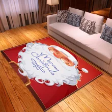 Рождественские вечерние ковры для гостиной, спальни, коврики для украшения Нового года, ковры для детской комнаты, 3D Рождественские ковры с принтом Санта Клауса