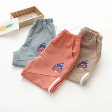 Детские брюки с принтом акулы из мультфильма 19 летние повседневные брюки для мужчин и женщин детская одежда 40909