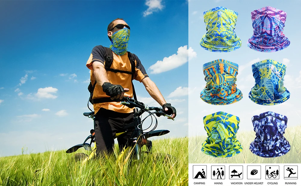 male scarf UV Protection Face Magic Scarf Neck Cover Camping Hiking Fishing Mask Bandana Warmer Tube Face Head Wrap Summer Man Headband mens white scarf