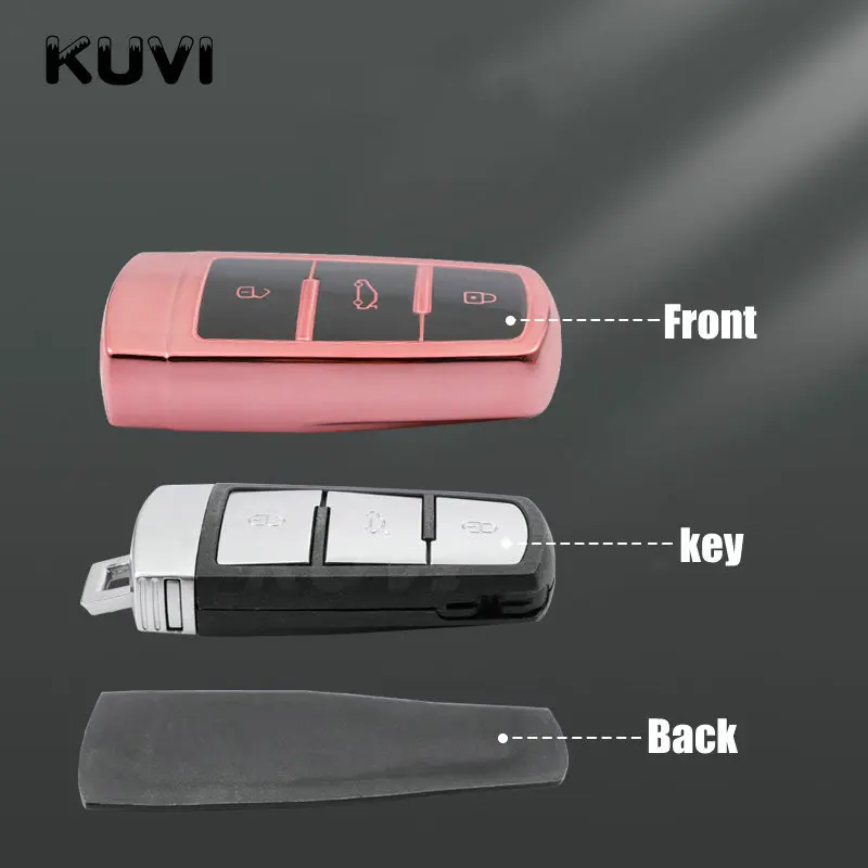 Car Key Case Full Cover For Volkswagen Vw Cc Passat B6 B7 Maogotan R36b5b7l Start System Styling Tpu - - Racext™️ - - Racext 21