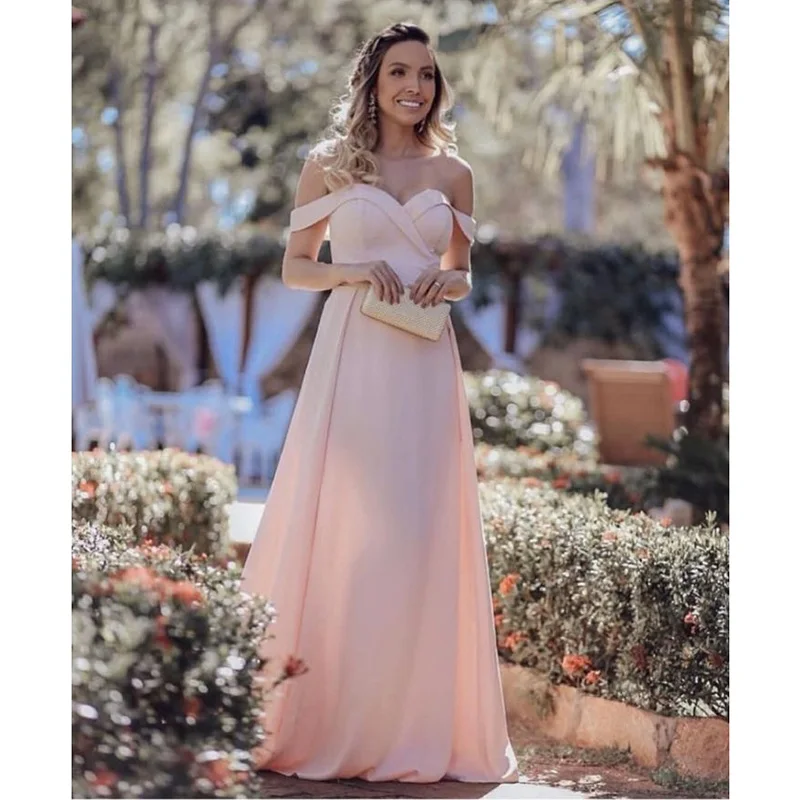 as picture Vestido de festa, вечернее платье, длинное,, вырез лодочкой, с открытыми плечами, элегантное вечернее платье, атласное, с Боковым Разрезом, вечерние платья - Цвет: as picture