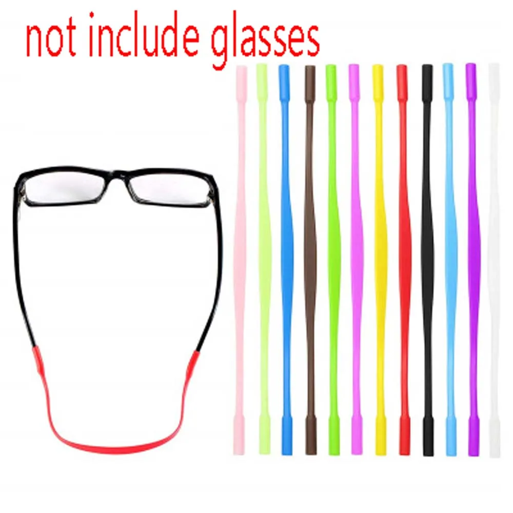 

1 Pcs 17cm Children Silicone Glasses Chain Elastic Glasses Strap Neck Cord Sports Non-Slip Eyeglass Lanyard