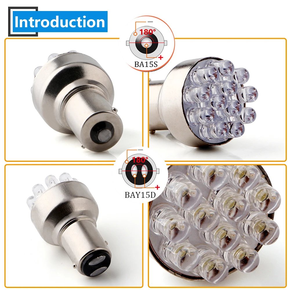 10 шт. 12 в белый P21W 1156 BA15S 12 SMD 1157 BA15D 12 светодиодных ламп 120LM резервный задний фонарь указатель поворота парковочные огни Индикатор автомобиля