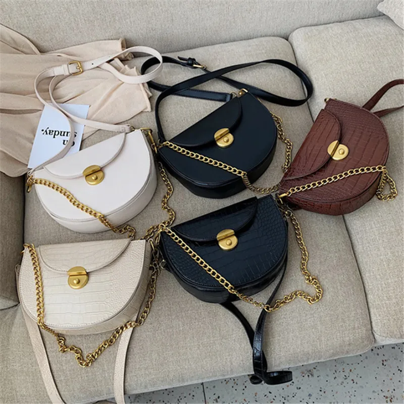 

Bag for women's bag Bags for women's bag Girls bag 2019 new Korean fashion simple shoulder Messenger bag chain Joker saddle bag