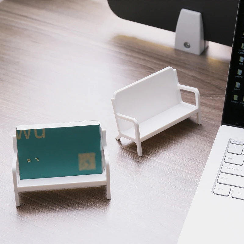 Bench Figure Business Card Case Simple Modern Style Calling Card Holder Id Business Ornament Gift Office Table