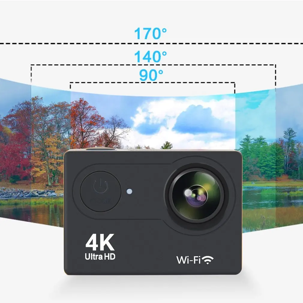 H9 портативная мини Ультра Full HD 4K водонепроницаемая Спортивная камера 30M Wi-Fi экшн видеокамера 2 дюйма ЖК-дисплей 170 градусов широкий угол обзора