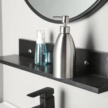 

Home Hotel Detergent Box Container Liquid Nozzle Shampoo Bathroom Faucet Soap Dispenser Stand Stainless Steel Press Club Shower