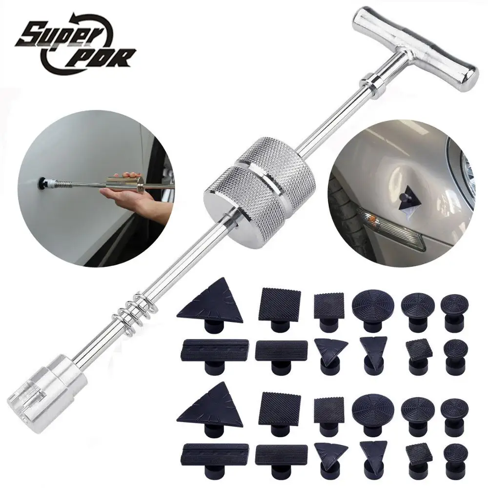US $25.89 Pdr Tools Paintless Dent Repair Slide Hammer Reverse Hammer Dent Puller Suckers Suction Cup Glue Tabs Tools Kit
