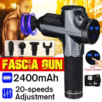 

4200r/min Lcd Electric Muscle Booster Massage Guns Touch Screen Vibration Percussion Massager Body Therapy Deep Tissue Pain Rela