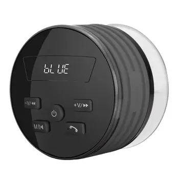 

Waterproof Wireless Shower Speaker Water Resistant Sucker Speaker with Light