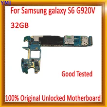Американская версия для samsung galaxy S6 G920V материнская плата, 32 ГБ для galaxy S6 G920V материнская плата с системой Android, оригинальная разблокированная
