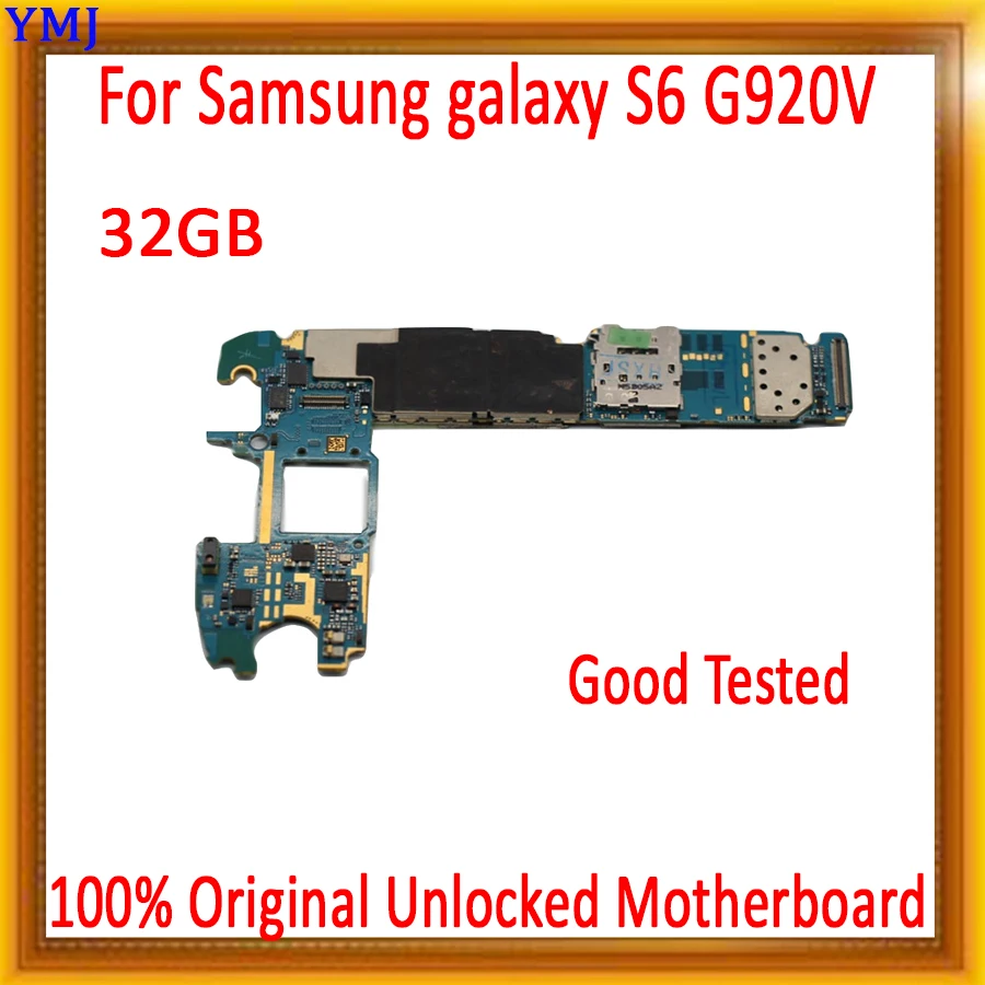 Версия США для Samsung galaxy S6 G920V материнская плата 32 ГБ Galaxy с системой Android 100% Оригинал