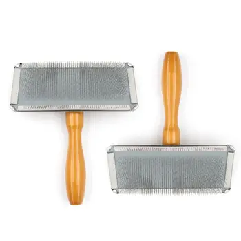 

S/M/L Pet Grooming Comb Steel Pin Wood Handle Shedding Hair Remove Brush Trimmer Premium Quality