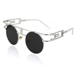 2017 Для женщин стимпанк Cat Eye Солнцезащитные очки для женщин Винтаж негабаритных Модельер Оттенки Новый mar20_15