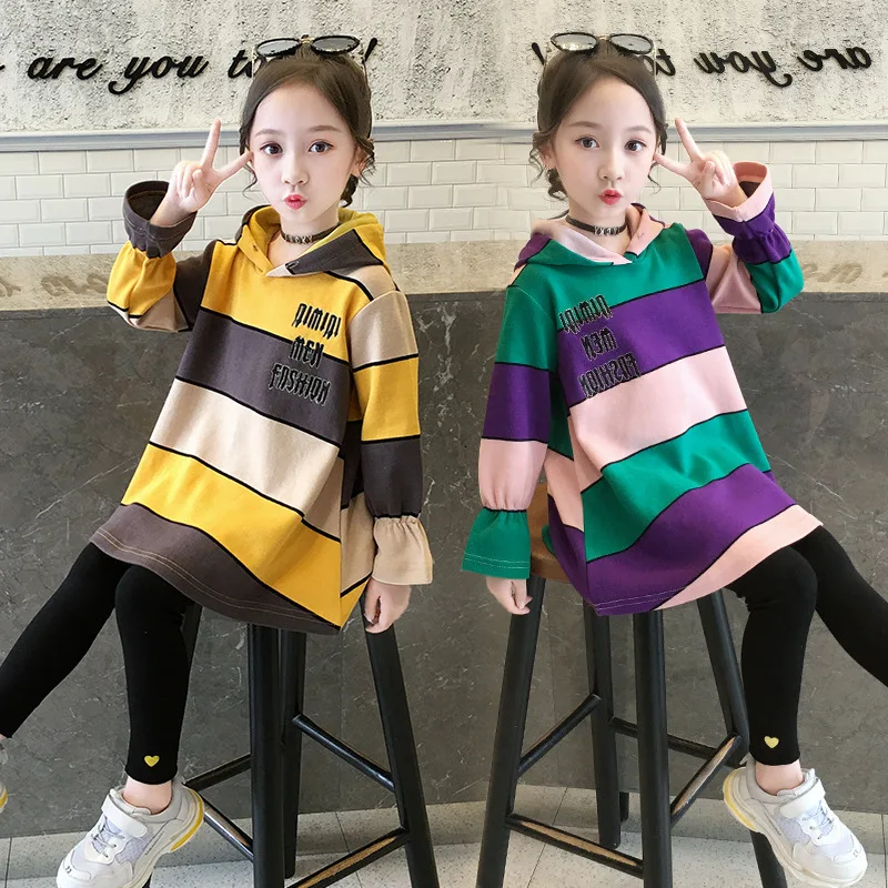 

CHILDREN'S Suit 2020 Spring And Autumn Girls Fashion Trousers Hoodie Two-Piece Set Big Boy Casual Hooded Set