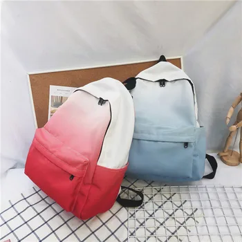 

Schoolbag New Gradient Backpack Backpack Canvas Bag school bags for teenage girls