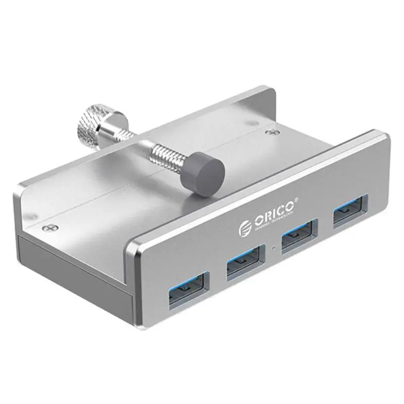 Günstige ORICO USB Hub Aluminium Externe 4Ports USB 3.0 Usb Splitter mit 10 30mm Einstellbar Clip für Macbook Air laptop PC Computer Hubs