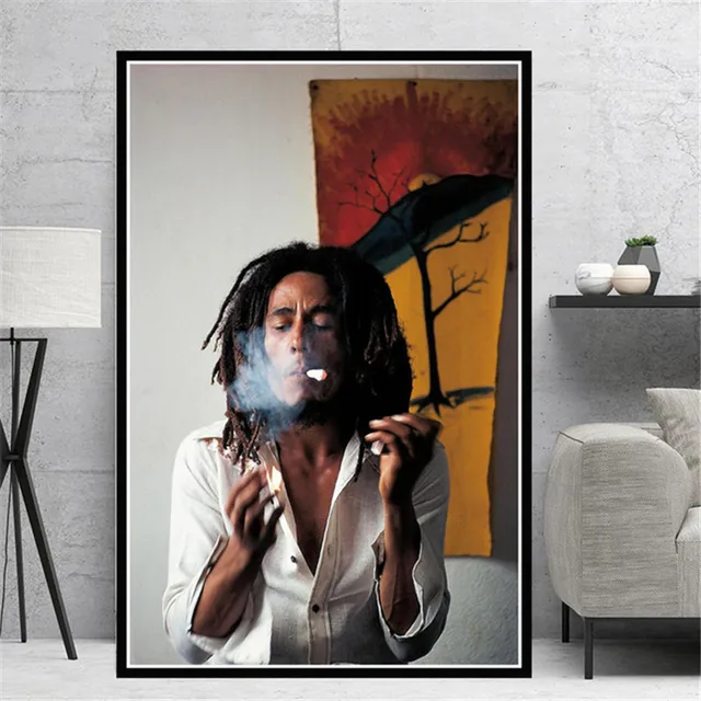 Bob Marley Singer Canvas Poster and Cuadros Printed on Canvas 5