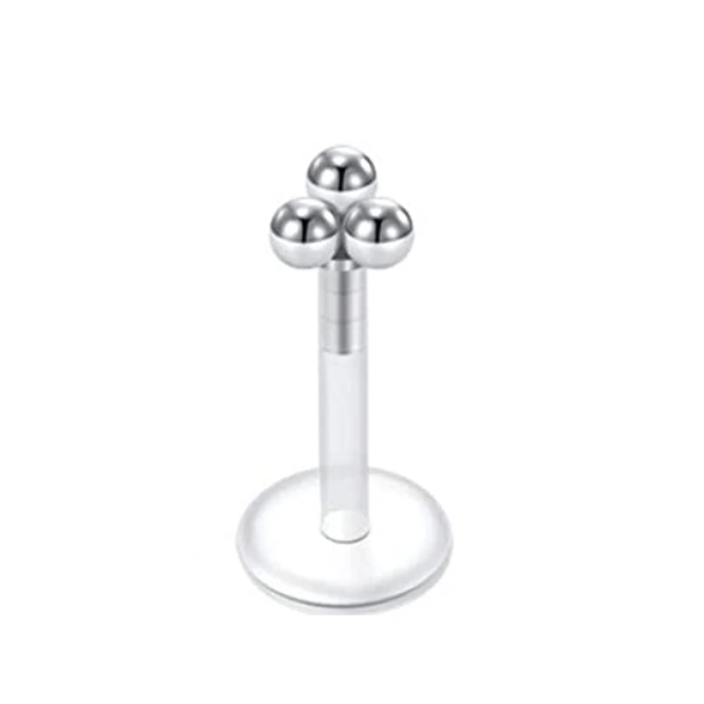 Helix Earring Cartilage Tragus Earrings Stud Stainless Steel  Clear Flexible Lip Rings Labret Studs Monroe Piercing Jewe JKC