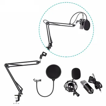 

BM700 Professional Condenser Microphone + NB35 Mic Stand + Shock Mount + Blowout Prevention Device Studio Microphone kit
