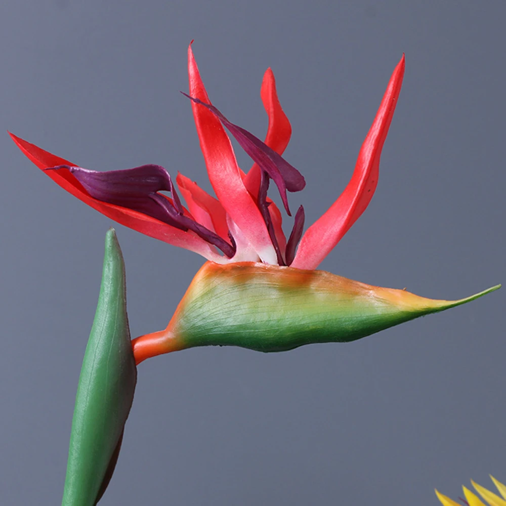 Artificial Bird Of Paradise Flowers Luxury Brand Decoration Home Hotel Living Room Real Touch Silk Wedding Party Blossom Floral