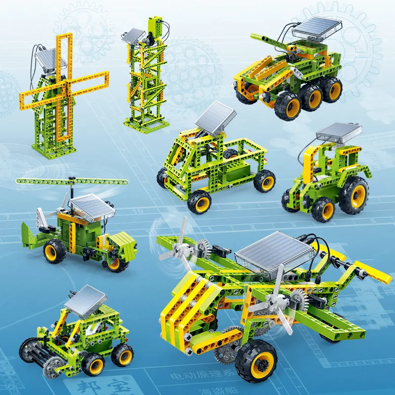 Najtaniej BanBao 8 w 1 klocki energia słoneczna energia elektryczna Technic montaż cegieł model edukacyjny dzieci zabawki dla dzieci 6905