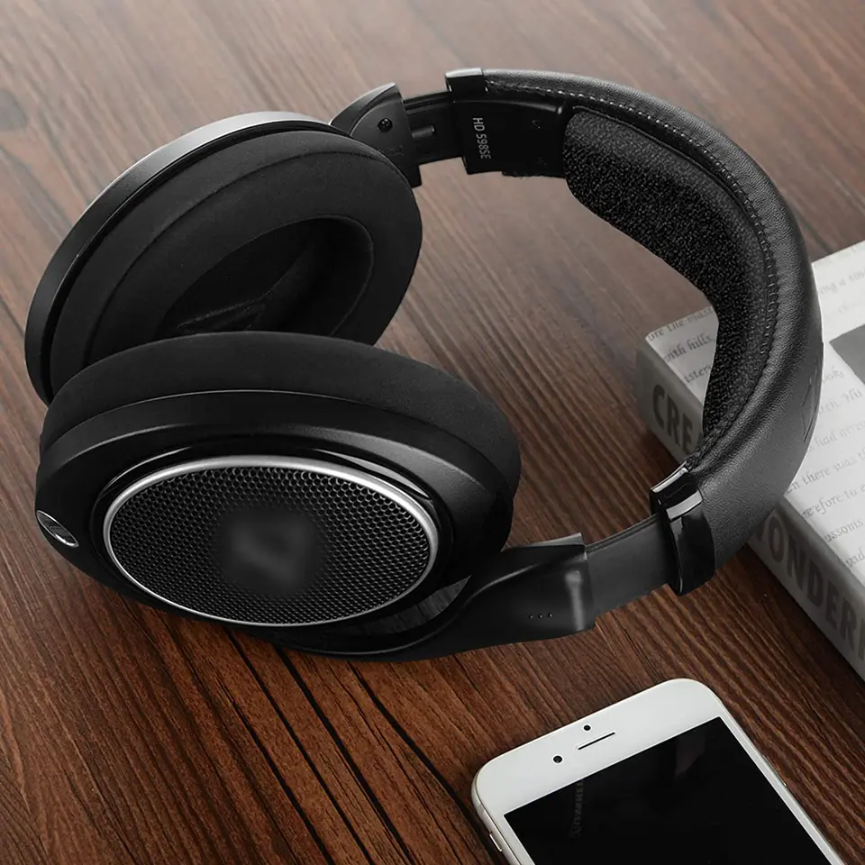 Cuscinetti Auricolari Sennheiser Ricambio - Pelle E Memory Foam Per HD598/599