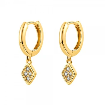 

Silver Hoop Earrings 925 Smooth Round Circle Unique Crystal Zircon Circle Hoop Earrings for Women Fashion Jewelry Accessories