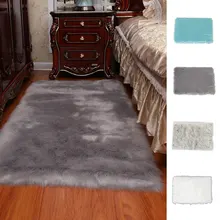Пушистый Ковер прямоугольник искусственный мягкий ковер из искусственной овчины шерстяной ковер кровать искусство чайный стол украшение дома Стулья диваны