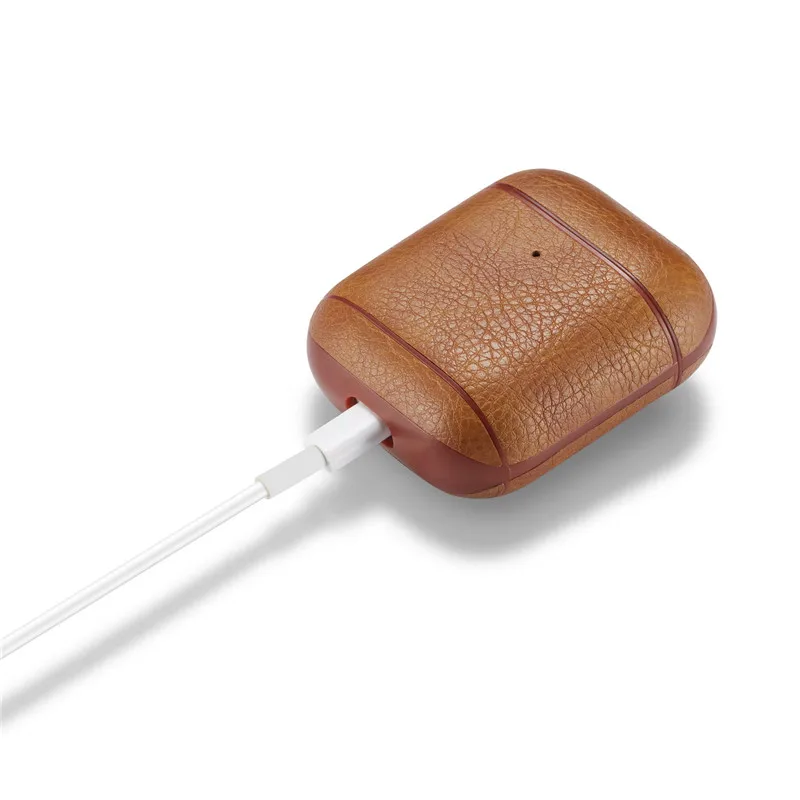 Чехол из искусственной кожи для Apple Airpods, ударопрочный чехол для Apple, гарнитура для Airpods, ультра тонкий защитный чехол
