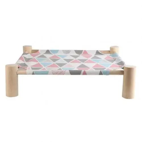 Puppy Beds Four-legged Breathable Removable Pet Beds Durable Hammock Mat Bed Shelf Pet Products Home Decoration - Цвет: Розовый