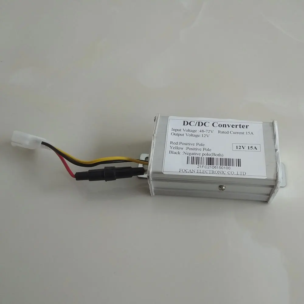48V/60V/72V to 12V 15A DC/DC converter for Electric Car /Vehicle Battery