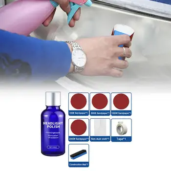 

10ML Headlight Polish Liquid Cars Restoration Agent Scratch Repair Kit Swirl Remover Hardness Cars Restoration Tool