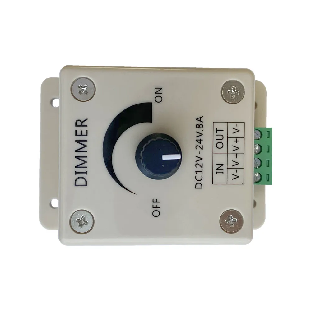 ECLH LED Dimmer Switch 12-24V Voltage Regulator 8A Adjustable Controller Light Power Supply for LED Lamp Strip Light led dimmer switch,led strip controller,smart dimmer switch,led strip switch,led string dimmer,led dimmer controller,lamp dimmer,voltage regulator