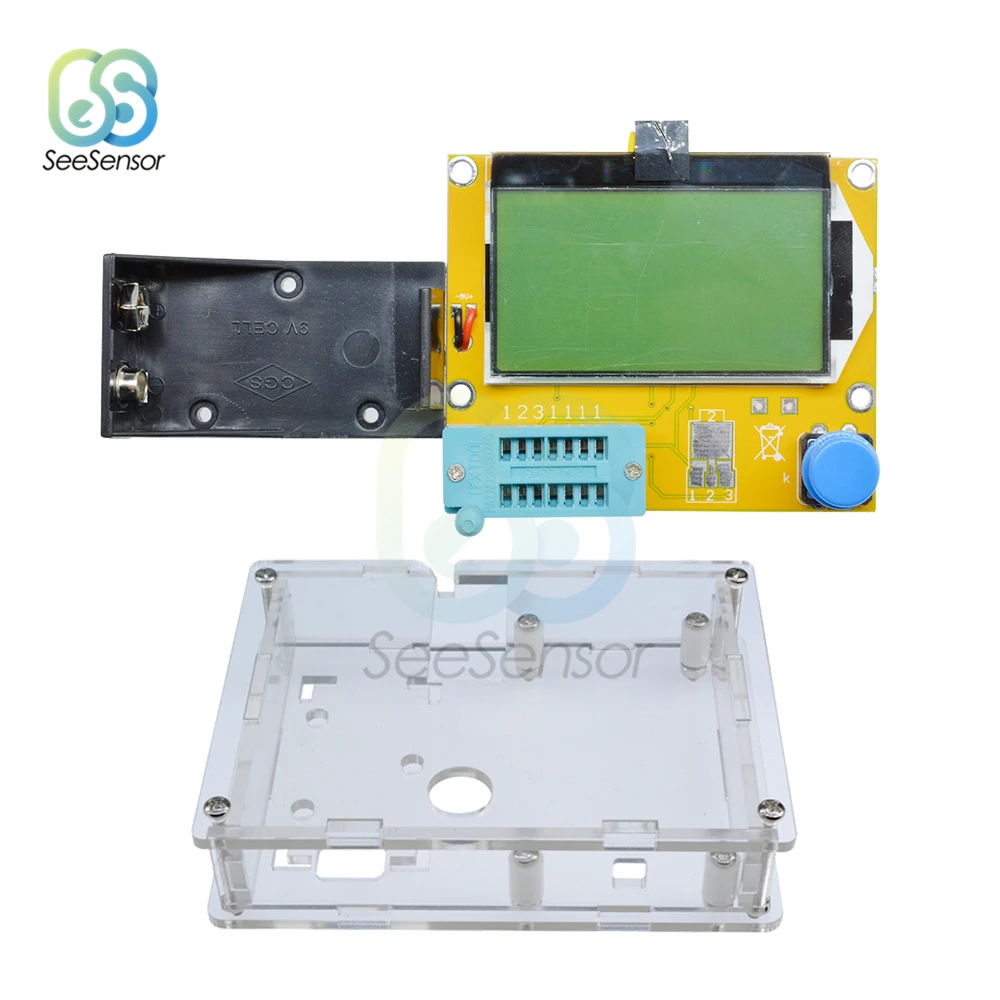 Тестер транзисторов MOS/PNP/NPN LCR 12864 цифровой тестер с ЖК дисплеем измеритель ESR