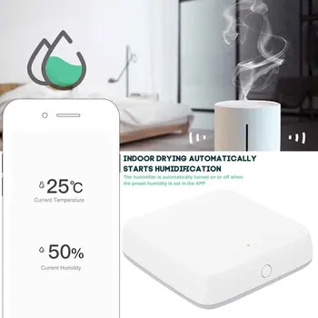 

Smart Temperature Humidity Sensor Universal High Accuracy WIFI APP Control Indoor Real Time
