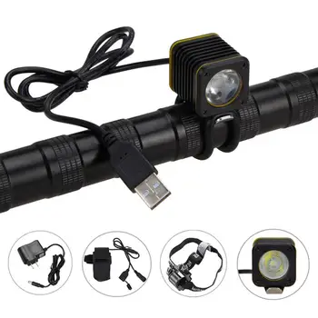 

4 Modes Mini USB Charging Waterproof Bicycle LED Front Light Cycling Lamp Torch