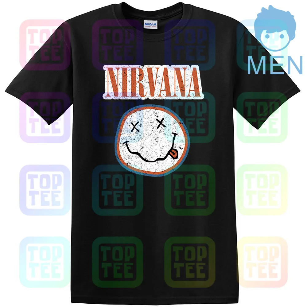 AMPLIFIED NIRVANA colors мужская темно-серая футболка - Цвет: MEN-BLACK