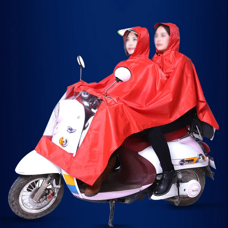 Высококачественный двойной непромокаемый плащ, мотоциклетный плащ от дождя для езды на велосипеде, двойная шапка, капюшон от дождя, двойной плащ - Цвет: 01