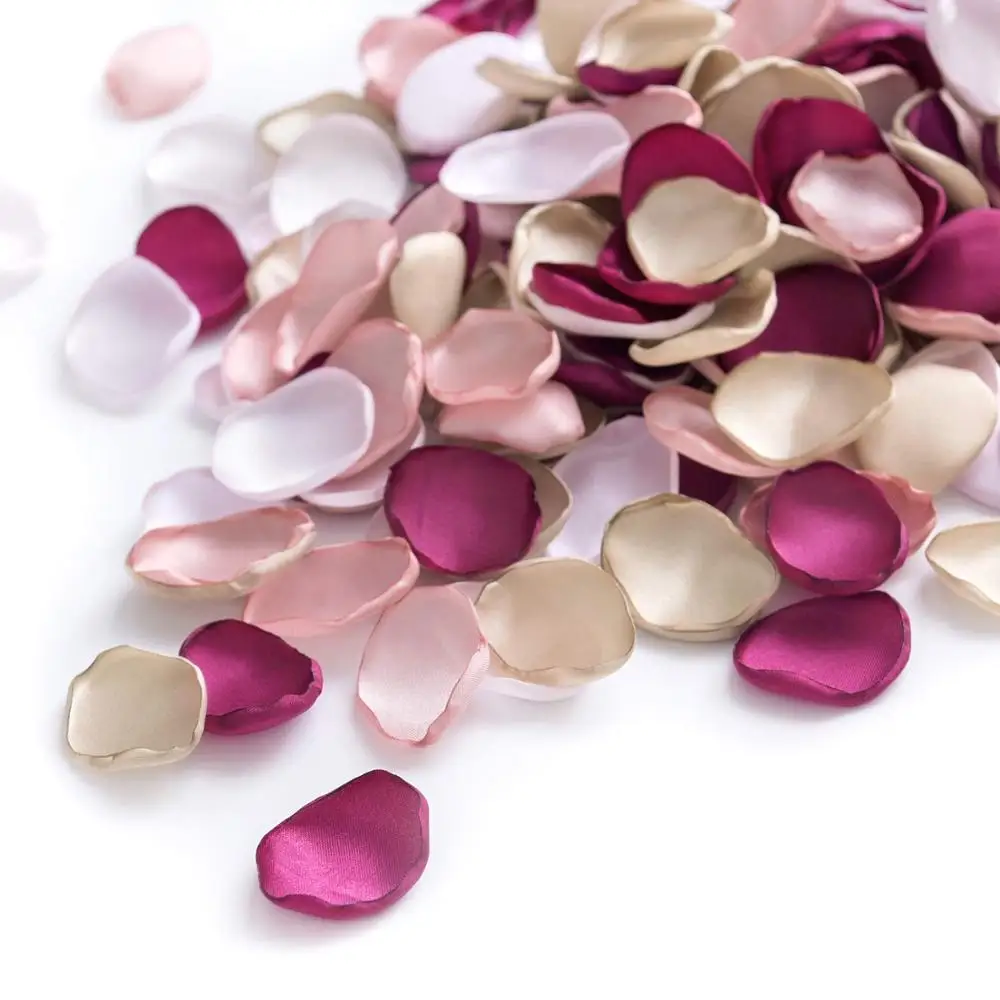 Artificial Rose Petals 100 pieces /bag Artificial Silk Rose Petals Satin Petals Silk For Weddings Handmade Soft Satin Rose