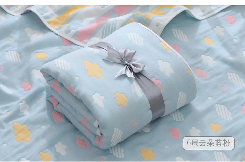 Детское Хлопковое одеяло, 6 слоев марли, весенне-осенние вещи для пеленки для новорожденных, детское одеяло, мягкий шарф, одеяло, постельные принадлежности для детей