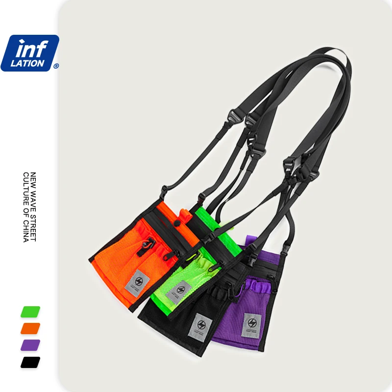 

INFLATION Men Casual Crossbody Messenger Bags Shoulder Bag Tote Hip Hop Fashion Mobile Phone Pouch Travel Wallet Small Handbag