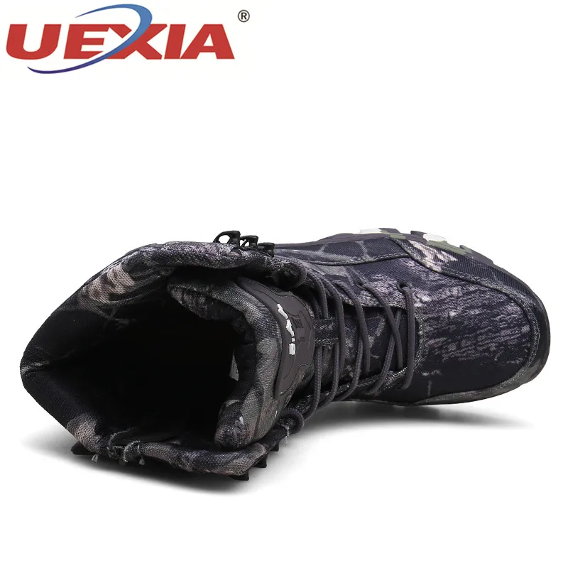 Tanie UEXIA 2020 zieleń wojskowa Tactical wojskowy kamuflaż pustynny High top Combat Outdoor Sport buty męskie buty obuwie Special Force
