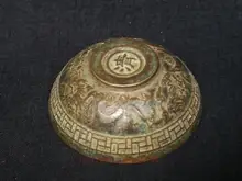 

YIZHU CULTUER ART Collection Old China Bronze Carving Auspicious Dragon Phoenix Drinking Cup Bowl Antique Decoration Gift