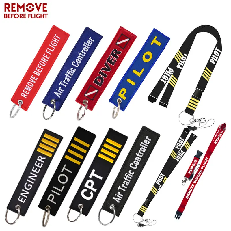 

Remove Before Flight Key Chain Fashion Keychains Jewelry Tag Embroidery Motorcycles Car Air Traffic Controller Key Ring Chain