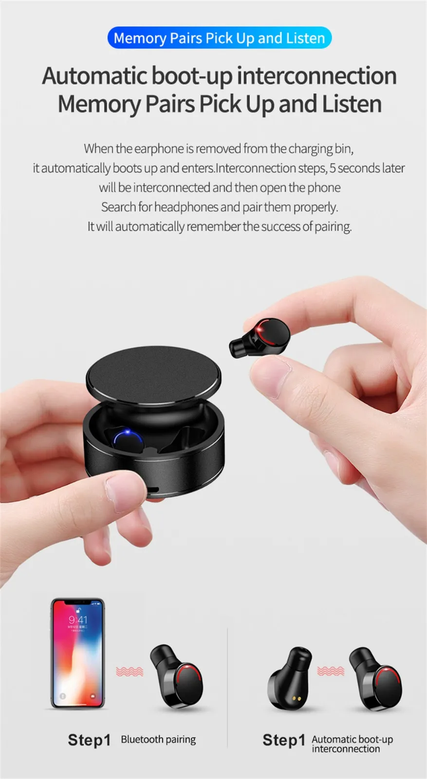Мини Bluetooth 5,0 Беспроводные водонепроницаемые наушники-вкладыши стерео наушники HiFi Звук для iPhone для Android и iOS Телефон